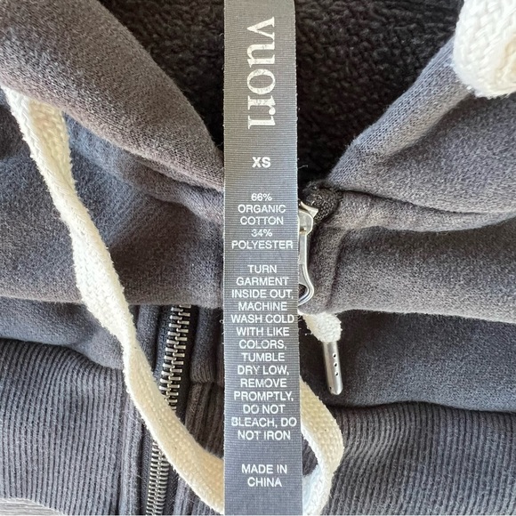 Vuori Restore Oversized Full Zip Hoodie Washed Gray Thick Cozy Pockets Hood XS - Picture 11 of 13